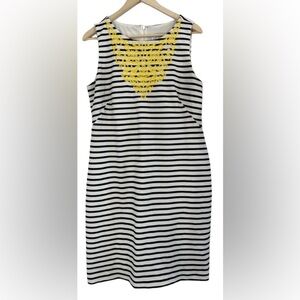 J Howard Black and white striped dress 12